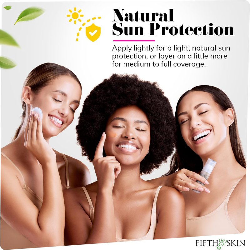 Fifth & Skin: Better’n Ur Skin Liquid Foundation (SOFT BEIGE) - Natural, Organic, Vegan, Cruelty-Free - Gluten-Free Beauty with Buildable Coverage and Palm-Free Luxury - 1 oz