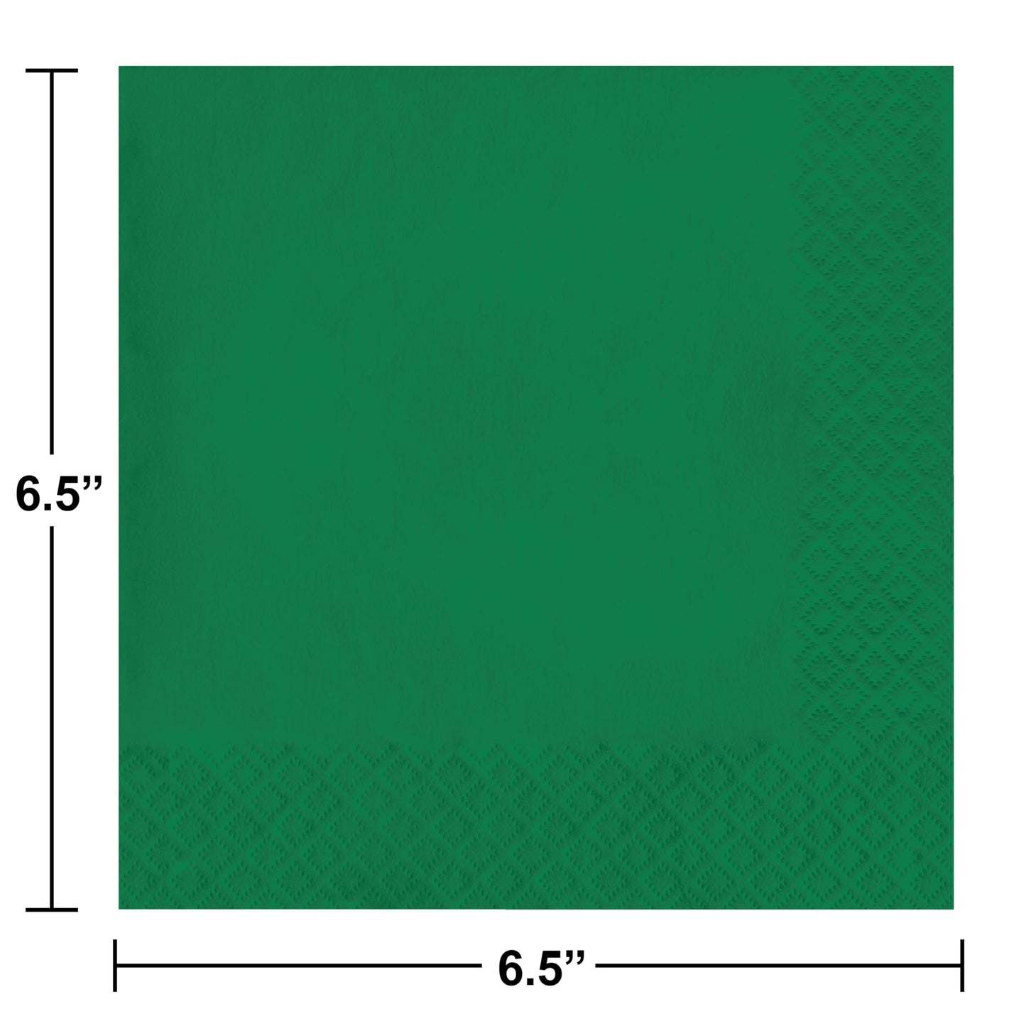 Creative Converting Touch of Color 2-Ply 50 Count Paper Lunch Napkins, Emerald Green