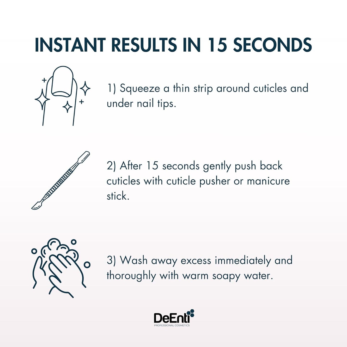 Instant Cuticle Remover Gel - Professional 15-Second Softener for Hand, Foot & Nail Care | 8oz Bottle