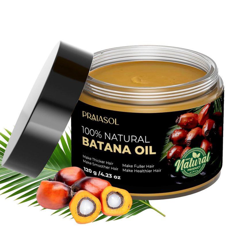 Batana Oil for Hair Growth - Organic & Unrefined | Thicker, Stronger Hair, Prevents Hair Loss for Men & Women