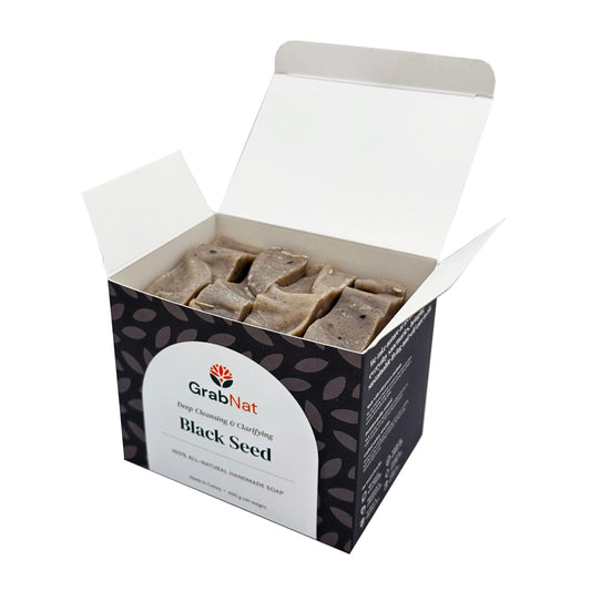 4-Pack Black Seed Soap | Handmade, Cold-Processed, All-Natural | Infused with Black Seed Oil | Nourishing Cleanse for All Skin Types, Suitable for All Skin Types, For Men & Women (4 x100g/4 x 3.5oz)