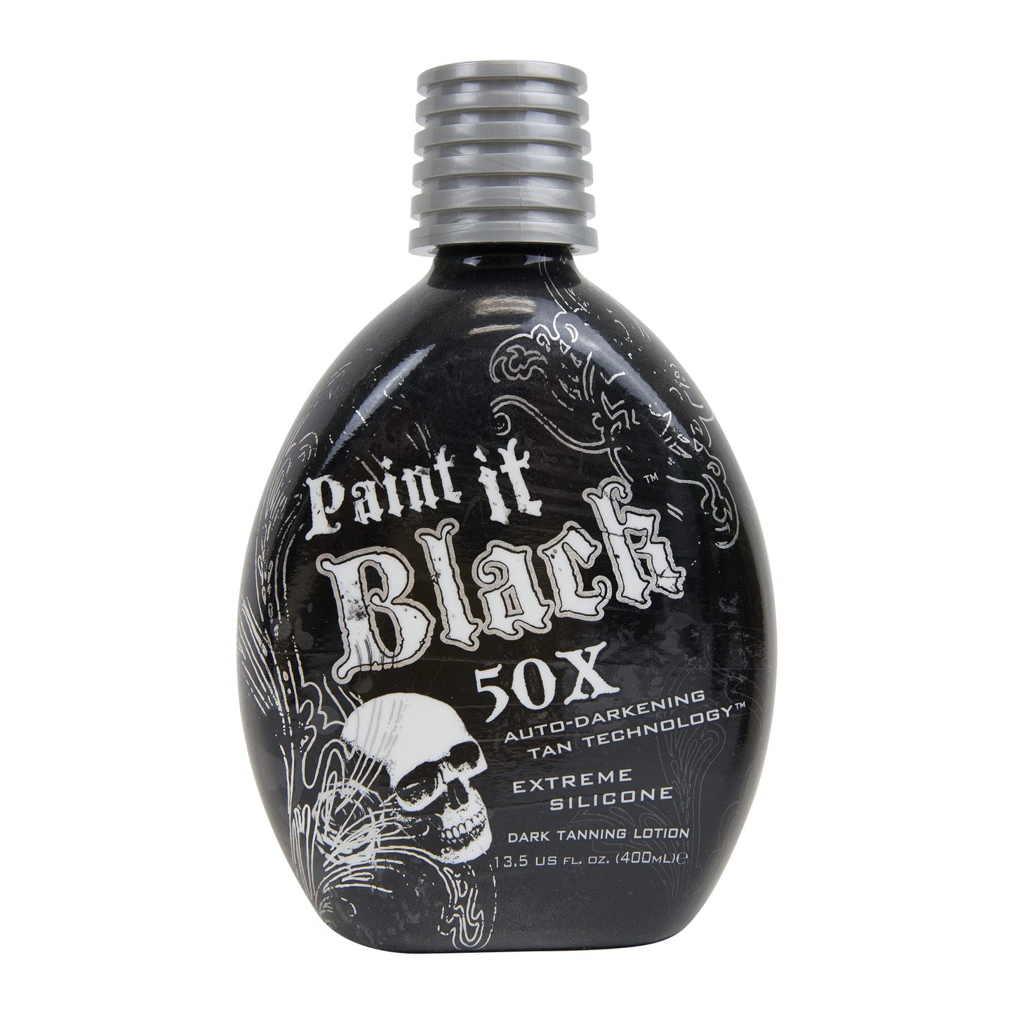 Millennium Tanning Paint It Black 50X Dark Tanning Lotion Accelerator for Indoor Tanning Beds & Outdoor Sun Tan with Bronzer, 13.5 fl. oz.
