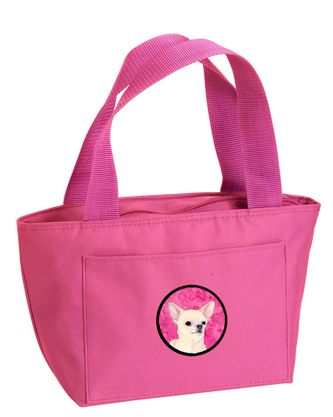 Caroline's Treasures SS4748-PK-8808 Pink Chihuahua Lunch Bag Insulated Lunch Box Tote Bag for Women Adult Men, Reusable, Large, Multicolor