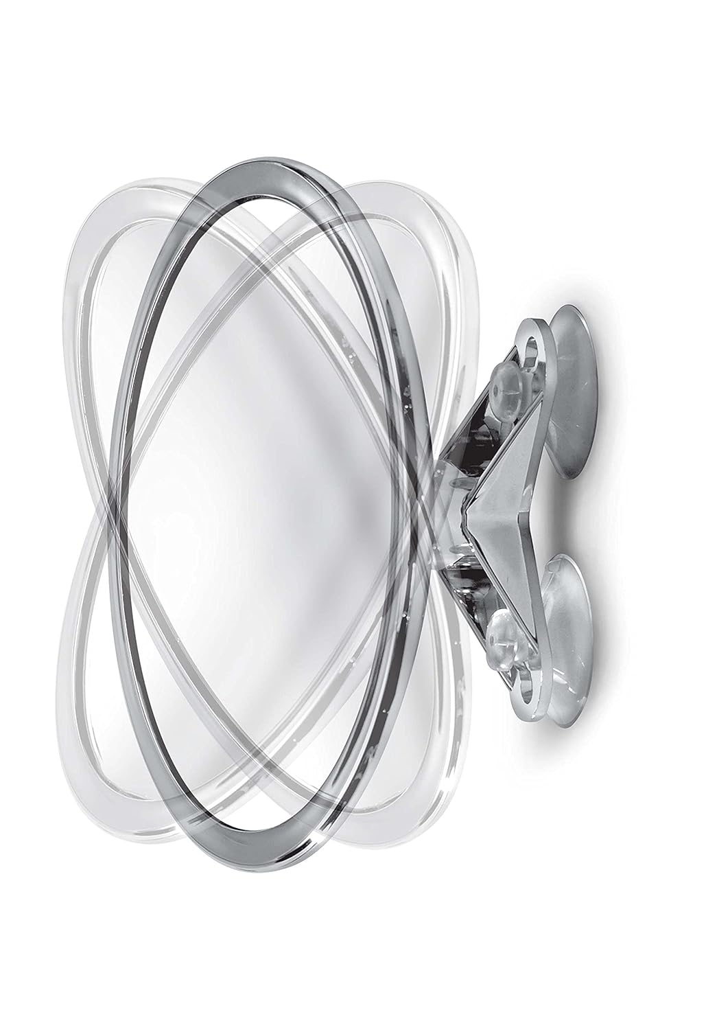 5X Magnifying Vanity Makeup Mirror - 6-Inch Suction Mount with 3-Point Locking Design | Pivoting & Rotating