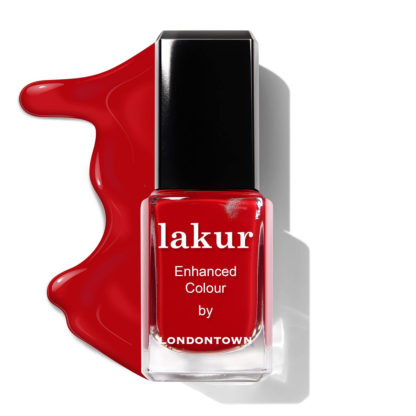 LONDONTOWN Lakur Nail Polish – Red, Charging of the Guards, 0.4 Fl Oz, Long-Lasting, Streak-Free, Chip-Resistant | 21+ Free Non-Toxic Vegan Nail Color, Strengthens & Hydrates Nails