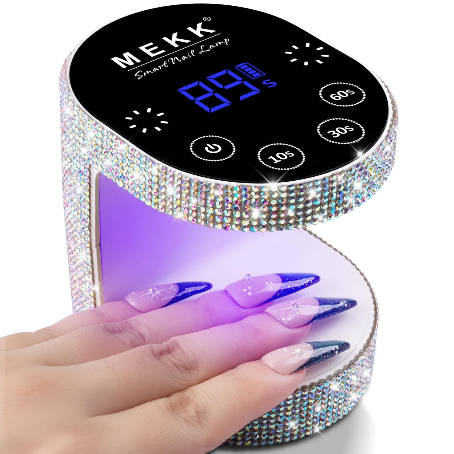 MEKK Mini UV Light for Gel Nails, 24W Cordless Flash Cure Nail Lamp
