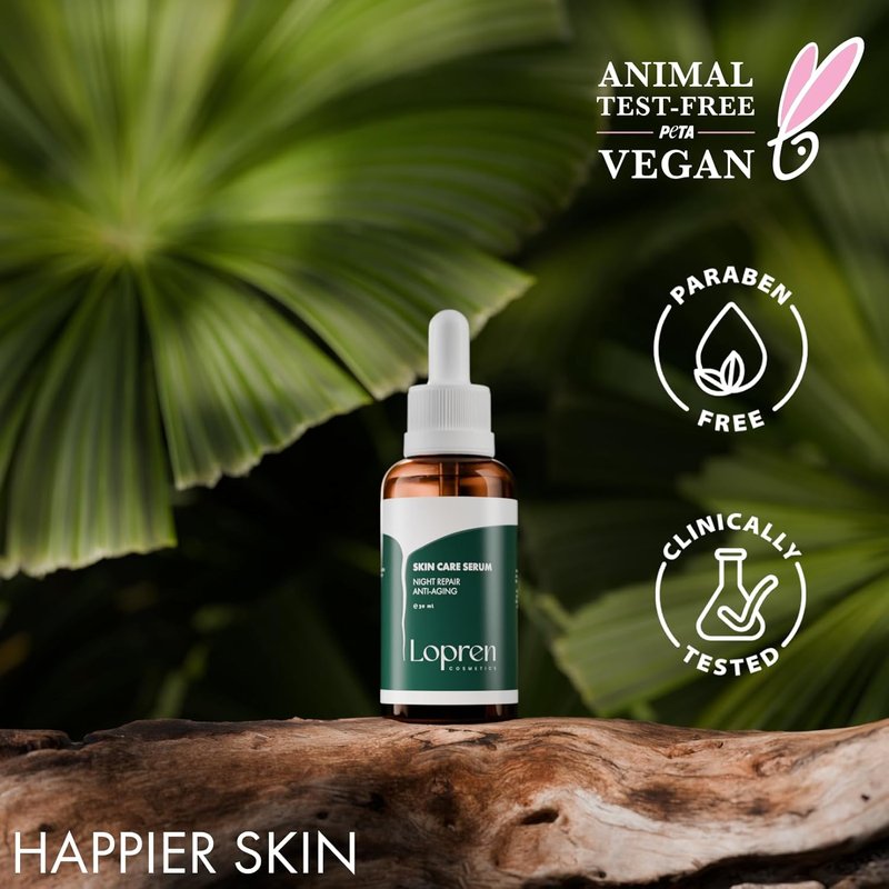 Night Repair Serum - Peptide & Botanical Extracts for Anti-Aging, Deep Hydration | 1 Fl Oz