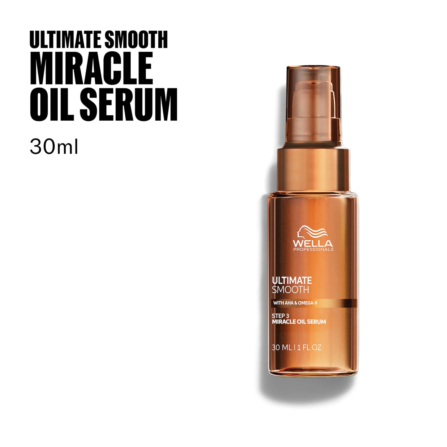 Wella Professionals ULTIMATE SMOOTH Miracle Oil Serum for Dry, Dull & Frizzy Hair | With Squalane & Omega 9 | 1 Fl Oz