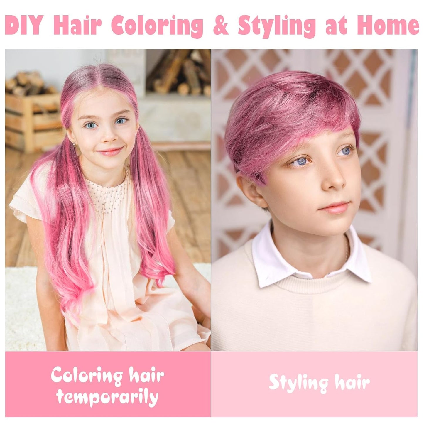 Temporary Hair Color for Kids, Ultikare Orange Hair Dye Washable Natural Hair Wax Color Chalk Mud Cream DIY Hairstyle Clay For Dark Hair Halloween, Cosplay, Party, Christmas Gift Girls 3.4 Fl Oz