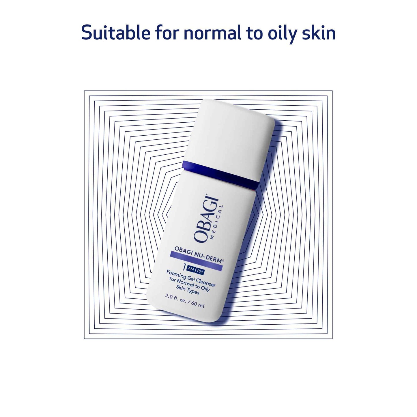 Obagi Nu-Derm Foaming Gel – Gel-Based Cleanser for Normal to Oily & Sensitive Skin – 2 oz, Travel Size