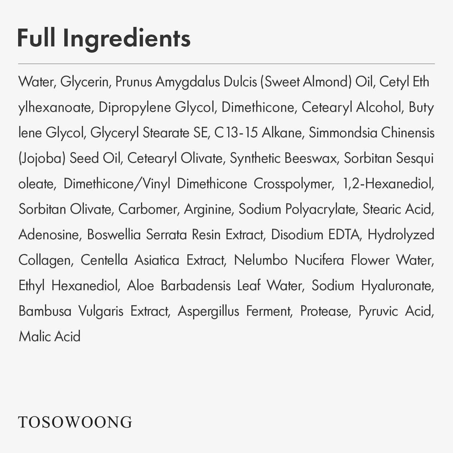 TOSOWOONG Collagen Necktox Cream with Collagen and Hyaluronic Acid for Neck Firming, Anti-aging, Wrinkles and Tightening, Korean Skin Care, 50ml, 1.69 fl. oz.