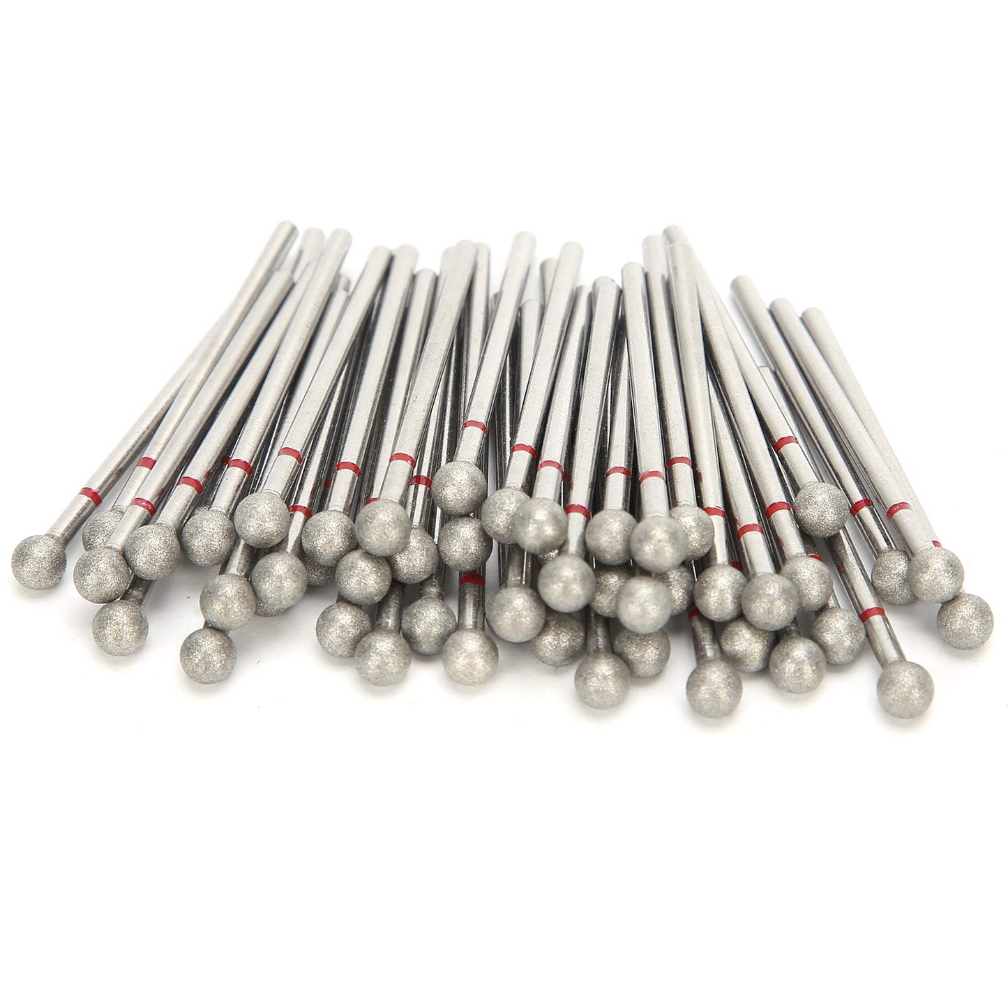 Practical Nail Drill Bits, 50Pcs Nail Polishing Grind Head Replacement Accessory Manicure Tool For Acrylic Gel Nails Cuticle Clean Pedicure (F-5.0mm)