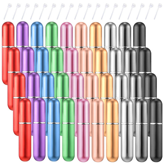 Boao 40 Pcs 5 ml Perfume Travel Refillable Atomizer Mini Cologne Perfume Atomizer Refillables Bulk Portable Mini Spray Bottle Compatible with Dispenser Pump Transfer Tool for Outgoing