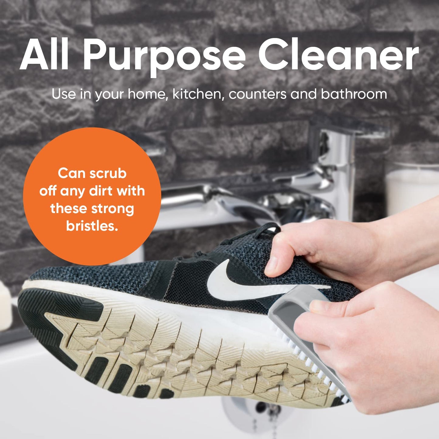 Nail Brush for Cleaning Fingernails, Nail Scrubber Brush, Toe Foot Hands Fingernail Brush Cleaner- Small Scrub Brush- All-Purpose Stiff Cleaning Brush for Home, Kitchen, Work, (18)