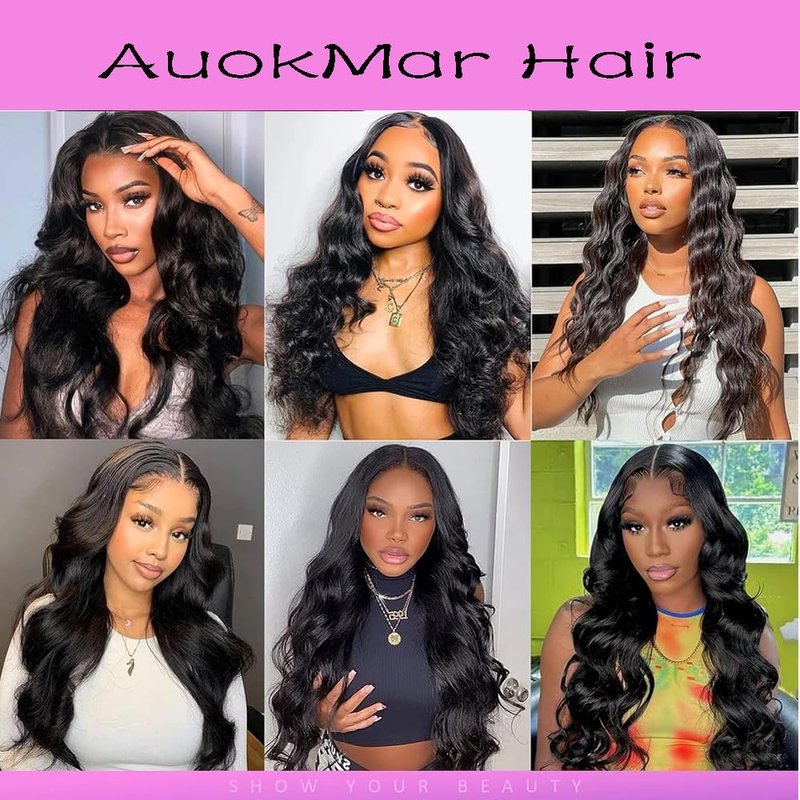Human Hair Bundle - Natural Black Body Wave Extensions | 3 Bundles 14", 16", 18" - 150g
