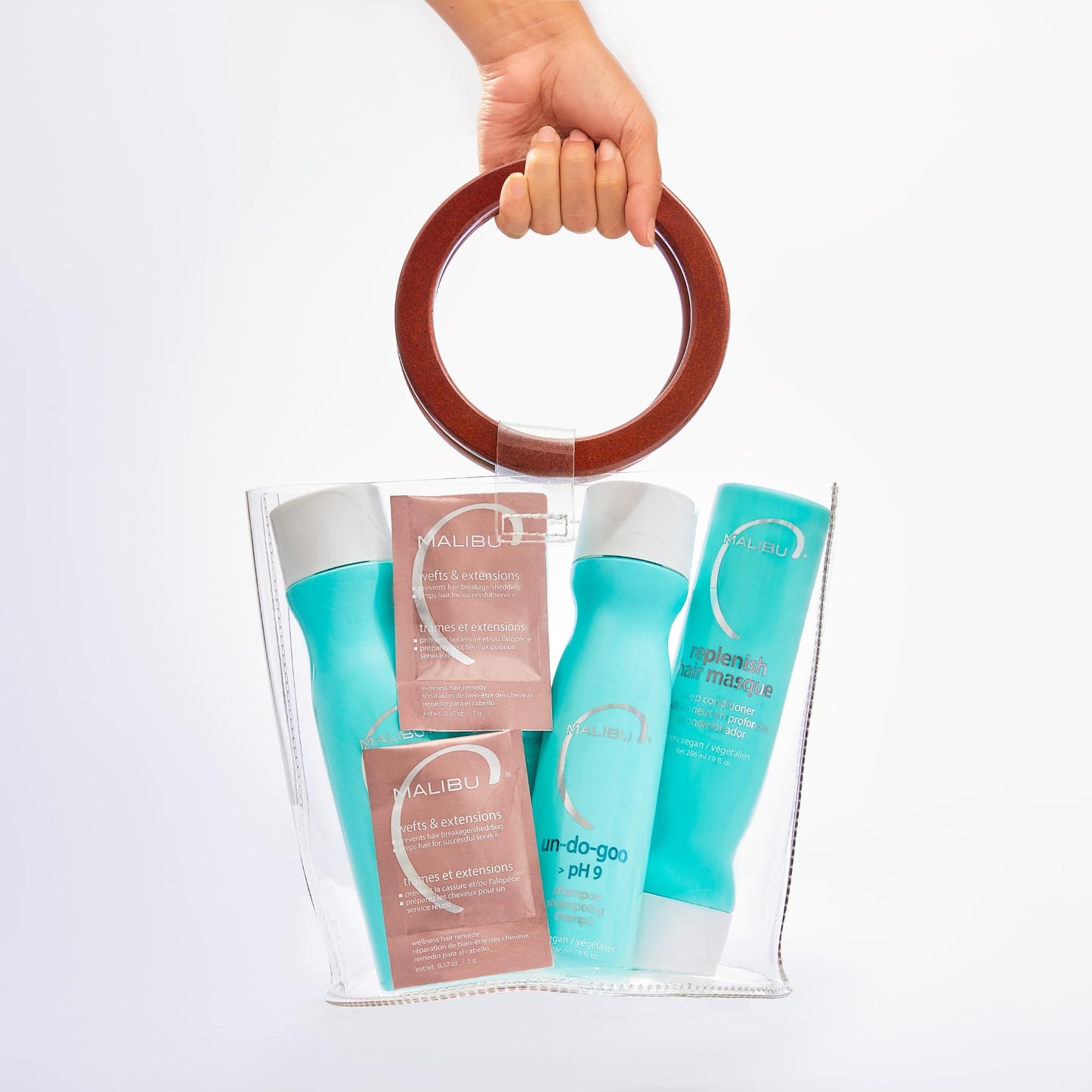 Malibu C Wefts & Extensions Wellness Hair Remedy (12 Packets) - Removes Build Up + Prevents Hair Breakage - Prepares Natural Hair for Hair Extension Application
