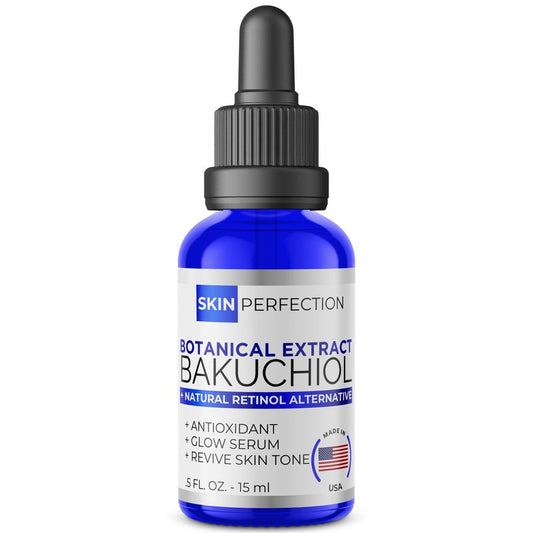 Skin Perfection Bakuchiol Natural Alternative To Retinol Resurface, Glow, Improve Tone Texture Radiance Plant-based Bio-retinol Vegan Gluten-free .5 Oz 300 Drops
