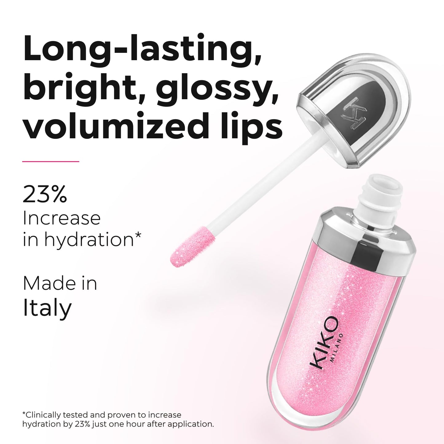 Kiko Milano 3D Hydra Lip Gloss – High Shine, Hydrating, Plumping, Non-Sticky, Moisturizing Lip Makeup – 09 Soft Coral – 6.5ml