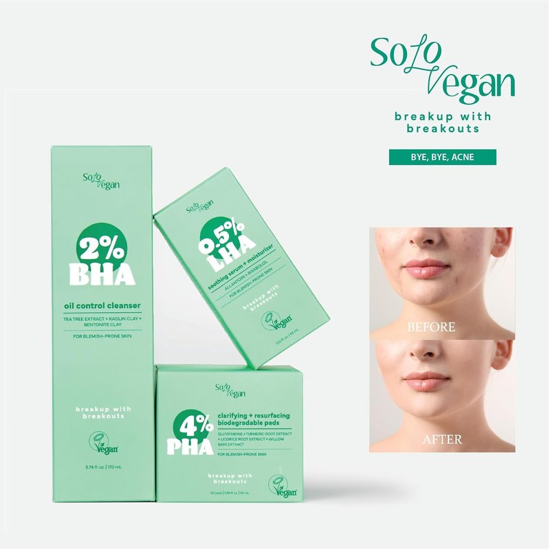 LHA Serum + Moisturizer - Hydrating Vegan Korean Skincare for Sensitive, Acne-Prone Skin | 1.62 fl. oz.