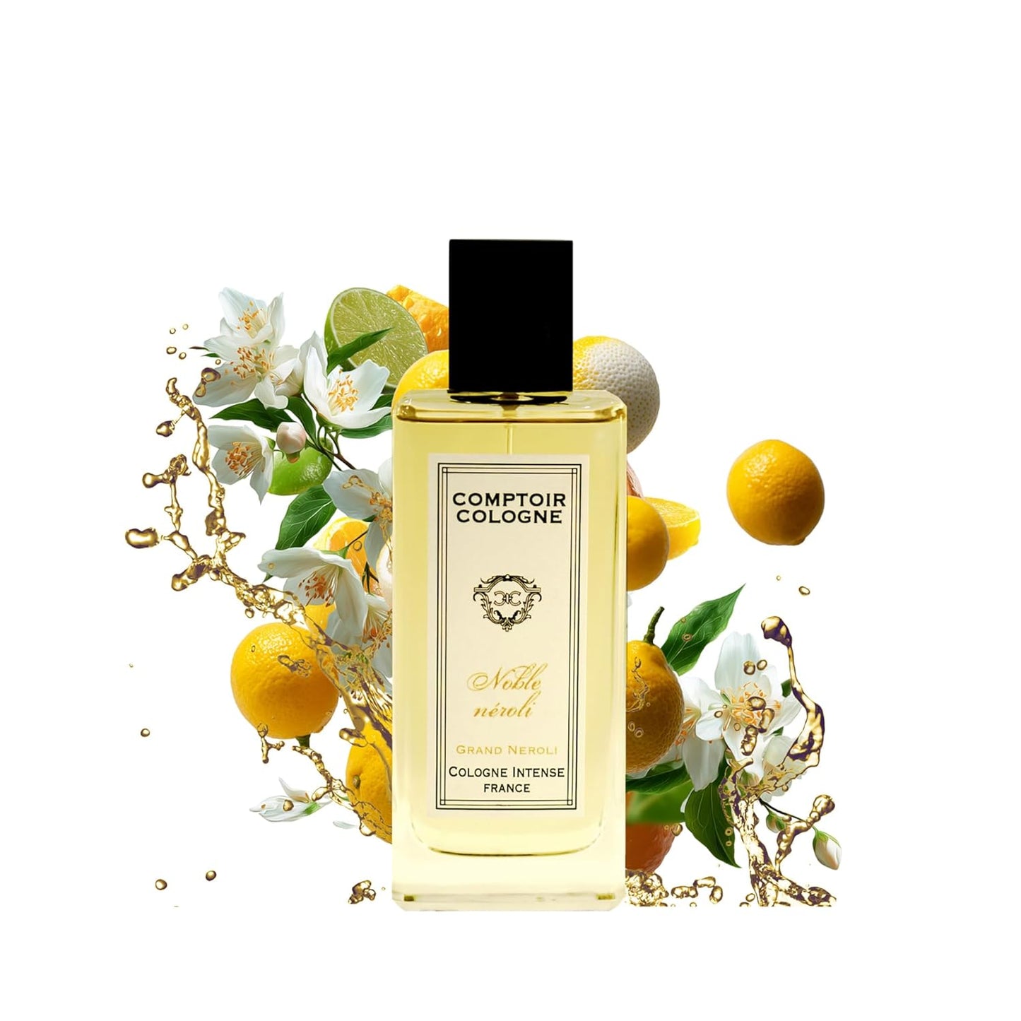 Noble Neroli Intense Cologne - Long-Lasting Men's Fragrance with Floral, Woody & Citrus Notes | 3.3 oz