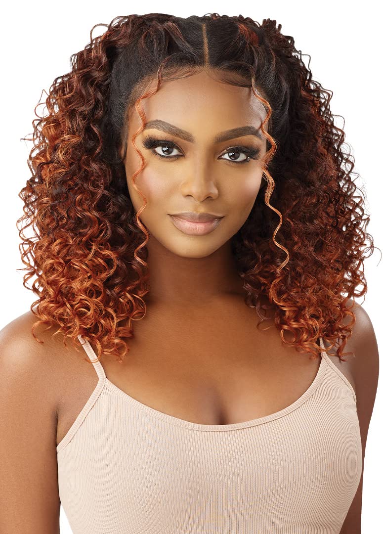 Outre Perfect Hairline 13x4 HD Lace Front Wig DOMINICA 16" (3drff ginger mahogany)