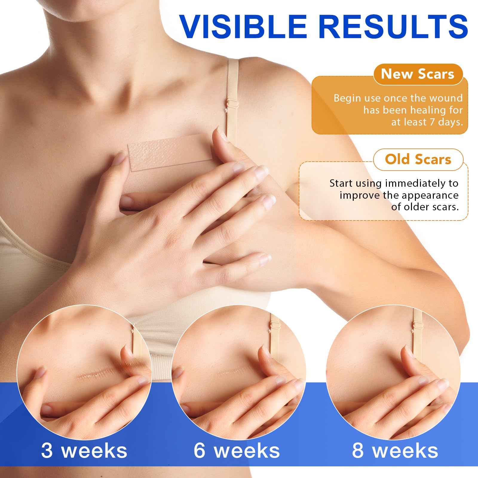 Silicone Scar Sheets, Silicone Scar Tape (1.6”x 120” Roll-3M), Medical Grade Scar Tape for Surgical Scars, Reusable Silicone Tape for Surgical, C-Section, Tummy Tuck, Keloid Scars