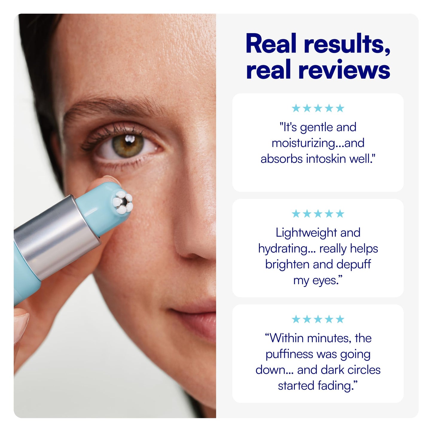 Bliss Eye Do All Things Eye Gel for Puffiness & Dark Circles, Cooling Rollerball Eye Cream with Caffeine & Peptides| Hydrates & Brightens & Depuffs Tired Looking Eyes, 0.7 fl oz