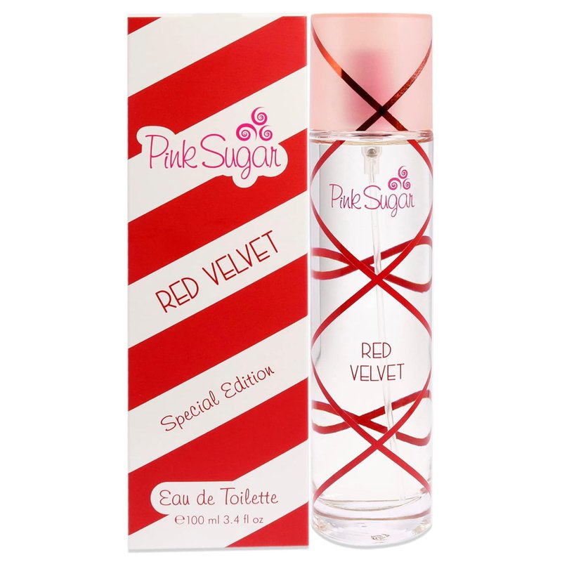 Pink Sugar Red Velvet Perfume - Sweet Fruity Eau de Toilette for Women | Long-Lasting Floral, Strawberry & Caramel Notes