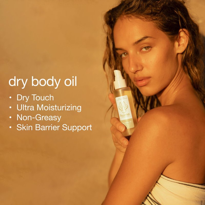 HUME SUPERNATURAL Dry Body Oil Spray - Ultra Hydrating Oil for Dry Skin, Light and Nourishing Body Oils for Women and Men, Long-Lasting Moisture Vanilla Daze, 1-Pack