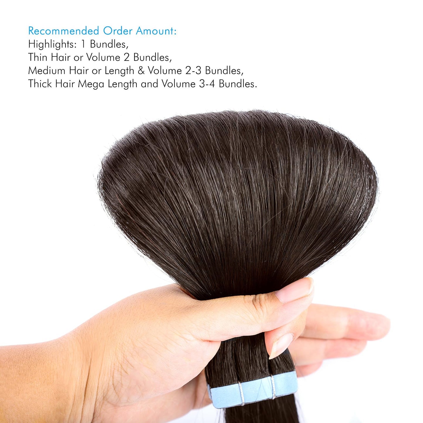 Tape in Hair Extensions Human Hair,18 Inch Human Hair Tape in Extensions 20PCS Natural Black Remy Real Human Hair for Women Invisible Straight Hair Extensions Real Human Hair