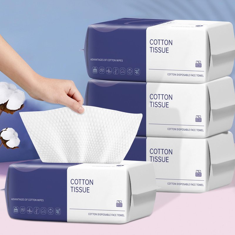 Disposable Face Towel, 400 Count Face Towels, for Washing Soft Cotton Dry Wipes Facial Cloths Towelettes for Washing and Drying, Facial Tissue for Cleansing, Skincare and Makeup Remover