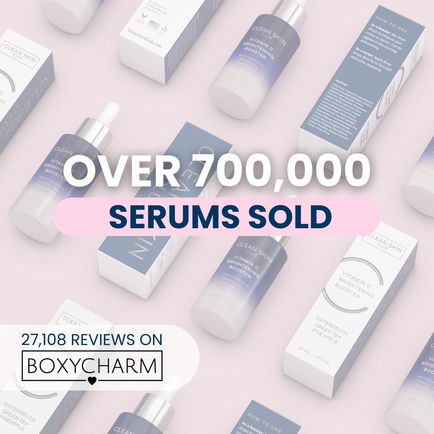 Clean Skin Club Vitamin C Serum & Brightening Booster, Vitamins A, E, D & K, Anti Aging Collagen Clear Facial Care, Glow, Scars, Sun Damage, Age
