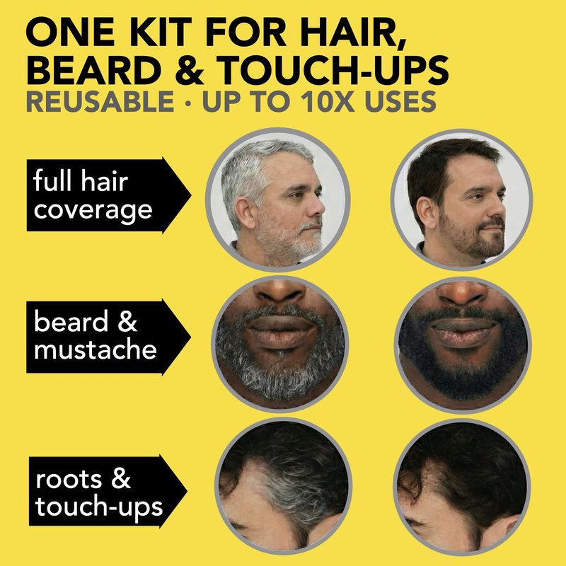 2X Reusable Hair & Beard Dye for Men – Dark Blond 7.01 | Up to 10 Uses, 7 Minutes | Natural Gray Coverage, No-Drip Cream with SkinArmour® – Cleverman