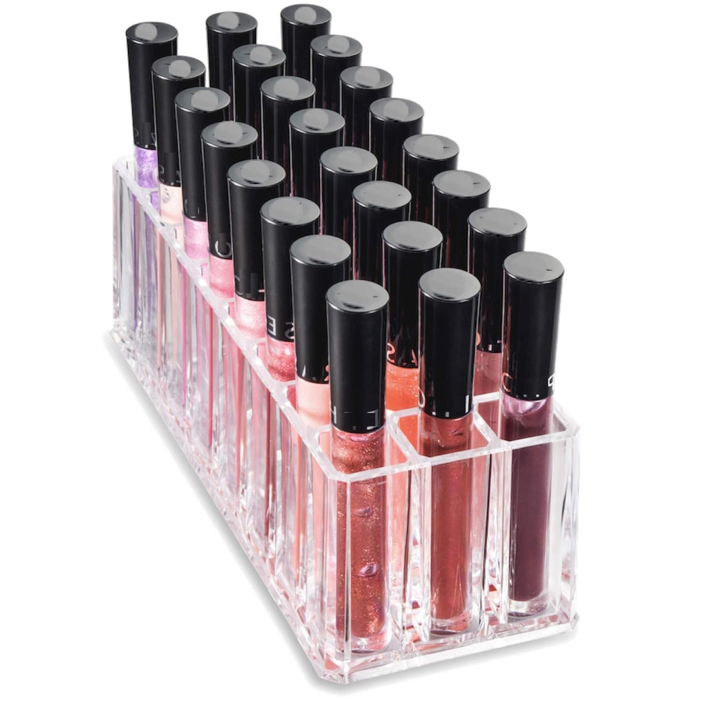 Acrylic Lipstick & Lip Gloss Organizer - 48 Space Clear Beauty Storage