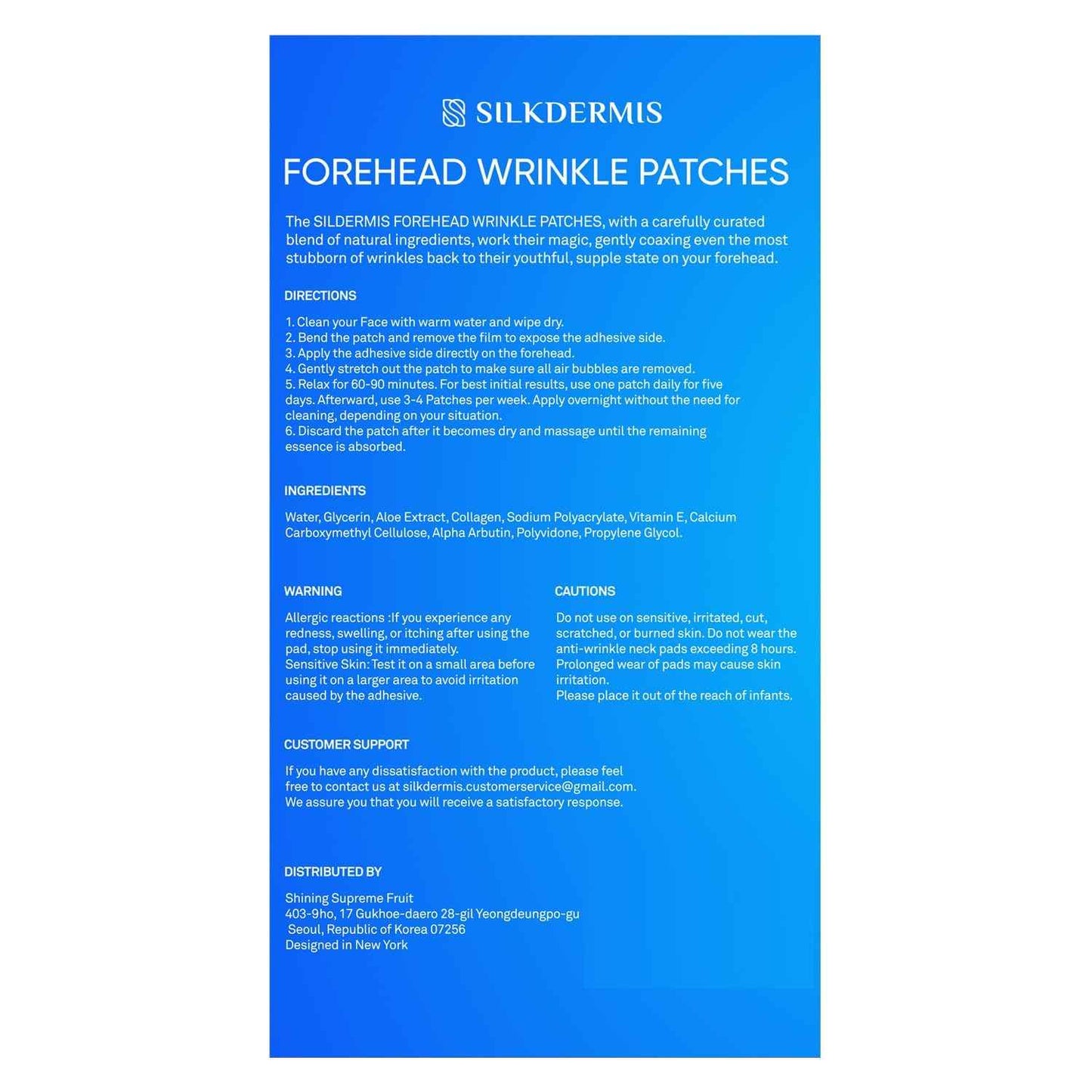 SILKDERMIS Forehead Wrinkle Patches 12Pcs with Aloe, Collagen, Vitamin E, Anti Wrinkle Patches, Forehead Wrinkles Treatment