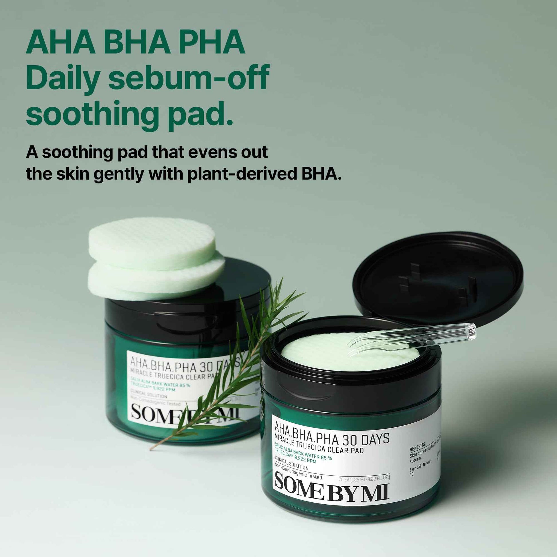 SOME BY MI AHA BHA PHA 30 Days Miracle Truecica Clear Pad – 70 Pads – Korean Exfoliating Centella Face Toner Pads – Gently Clears Impurities, Refines Pores & Smooths Skin Texture – Korean Skin Care