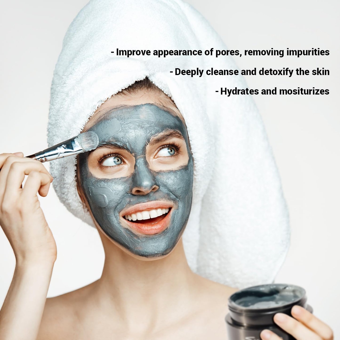 Volcano Face & Body Mask 200ml – Detoxifying & Pore-Unclogging Clay Mask with Volcanic Water, Olive & Almond Oil – Body Masks for Treatments, Hydrating, Toning & Skin Tightening