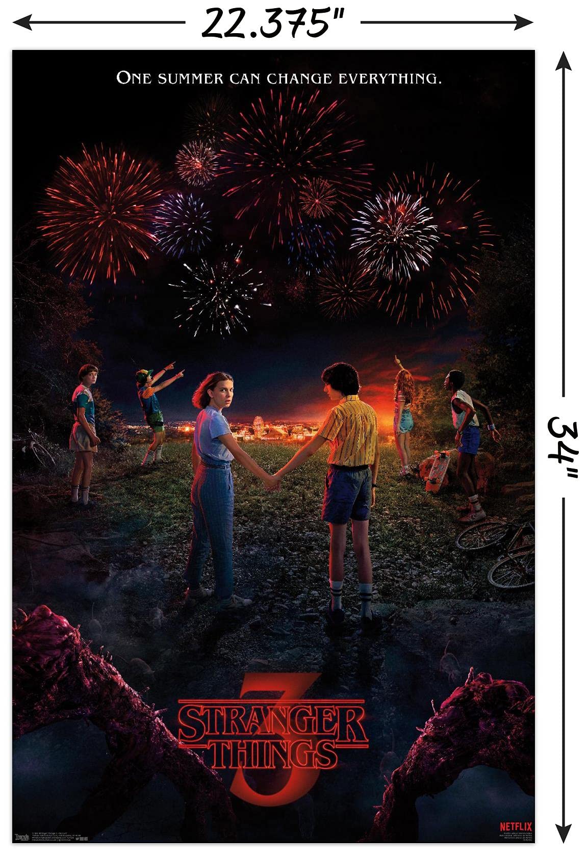 Trends International Netflix Stranger Things: Season 3 - Key Art Wall Poster, 22.375" x 34", Unframed Version