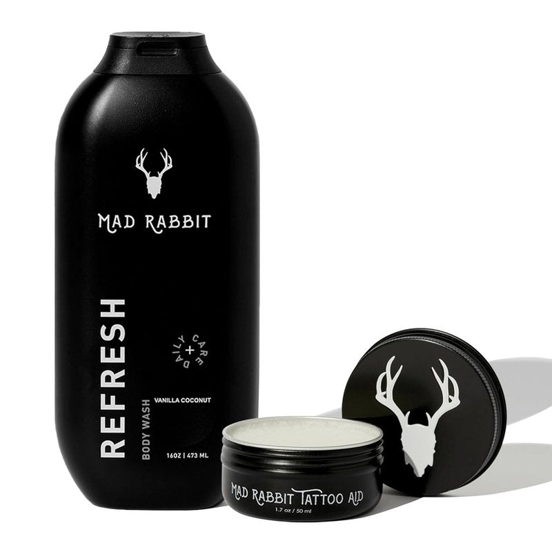 Tattoo Aftercare Bundle - Balm & Refresh Body Wash for Hydrated Skin | Clean Ingredients for All Ink Types