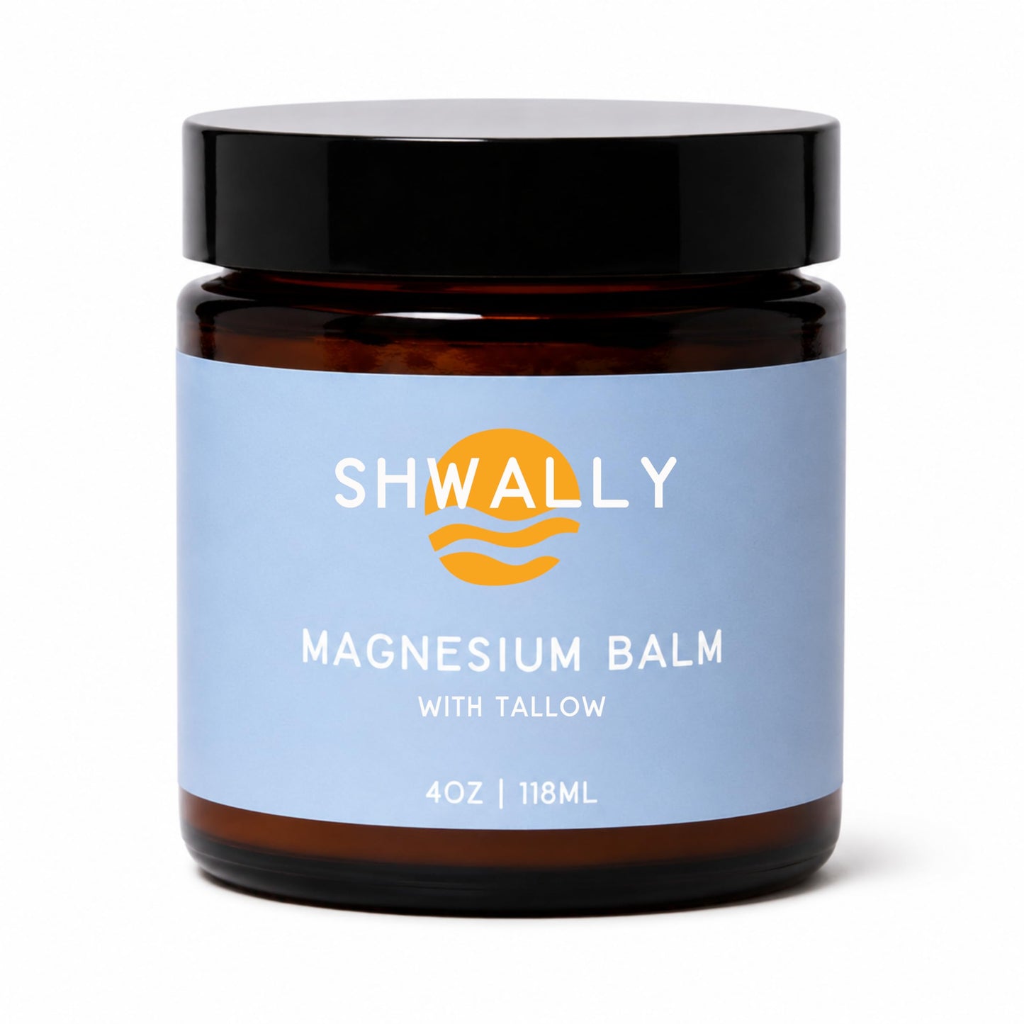 Shwally Paleo Magnesium Oil Cream - A True Seed-Oil Free & Primal Mag Balm - 100% Grass Fed Tallow With Zechstein Magnesium - Subtle Vanilla Bean (Regular - No Tint)