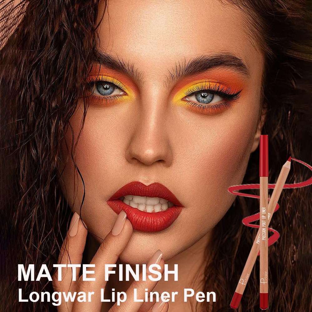 KIMIEYE 12 Colors Lip Liner Set, Matte Finish Series Lip Liners Pen, Set A