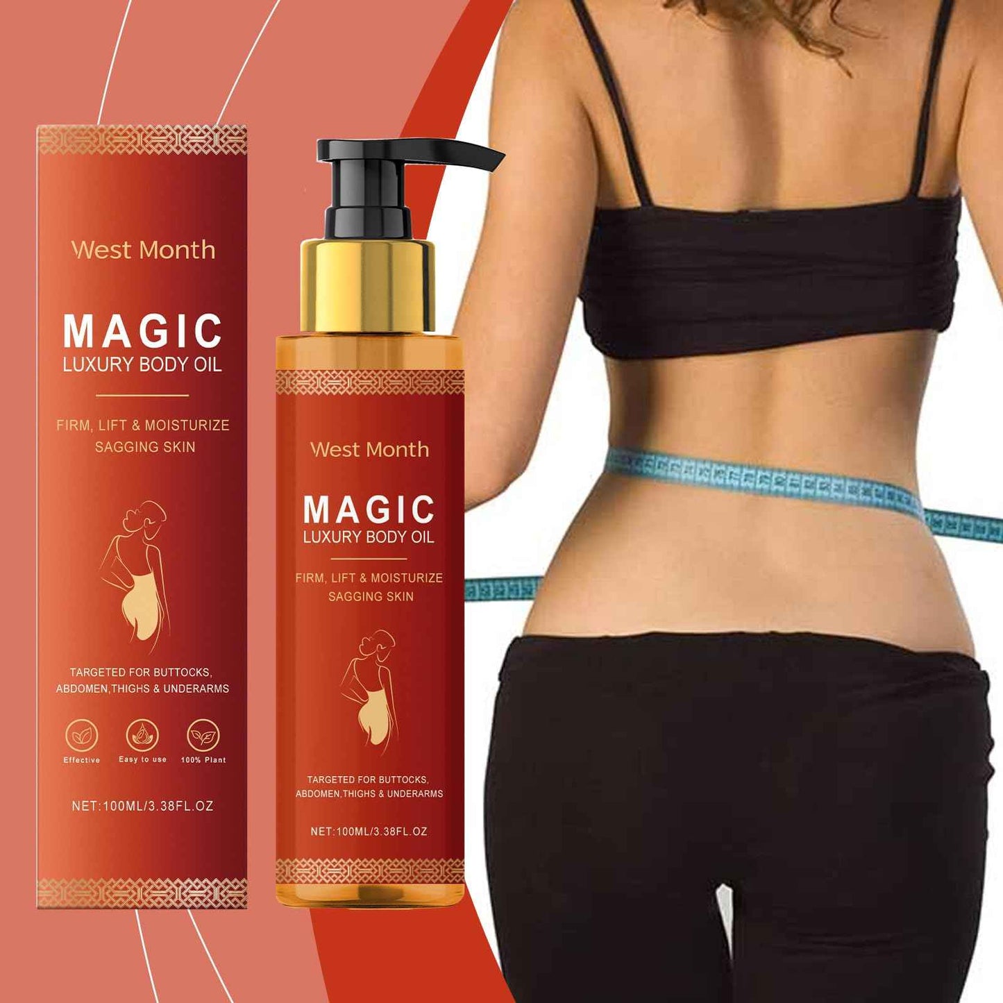 Magic Body Firming Oil, Natural Firming Oil Hydrating Skin, Lightweight & Non-Greasy for Women