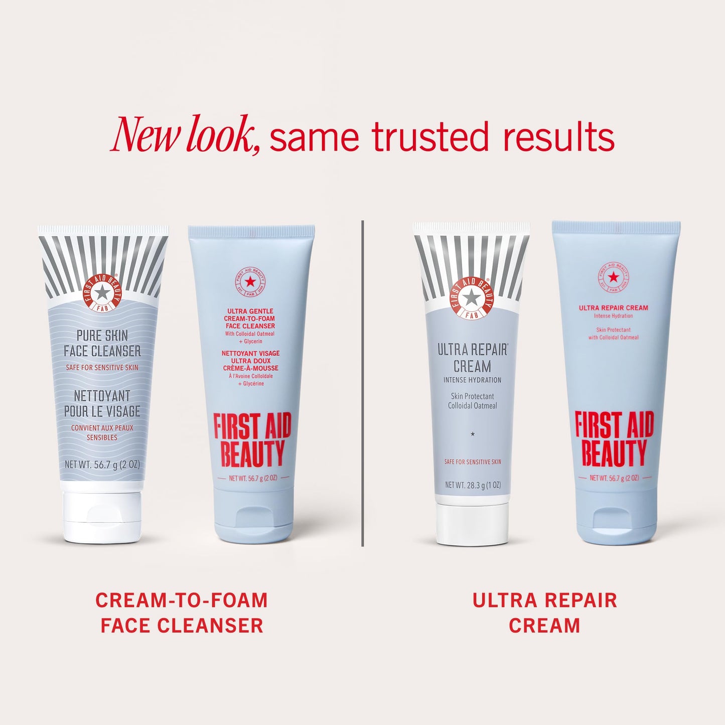 First Aid Beauty Dry Skin Rescue Kit - Hydrating Skincare Routine Set with Face Cleanser, Hydrating Facial Pads & Ultra Repair Cream Face Moisturizer