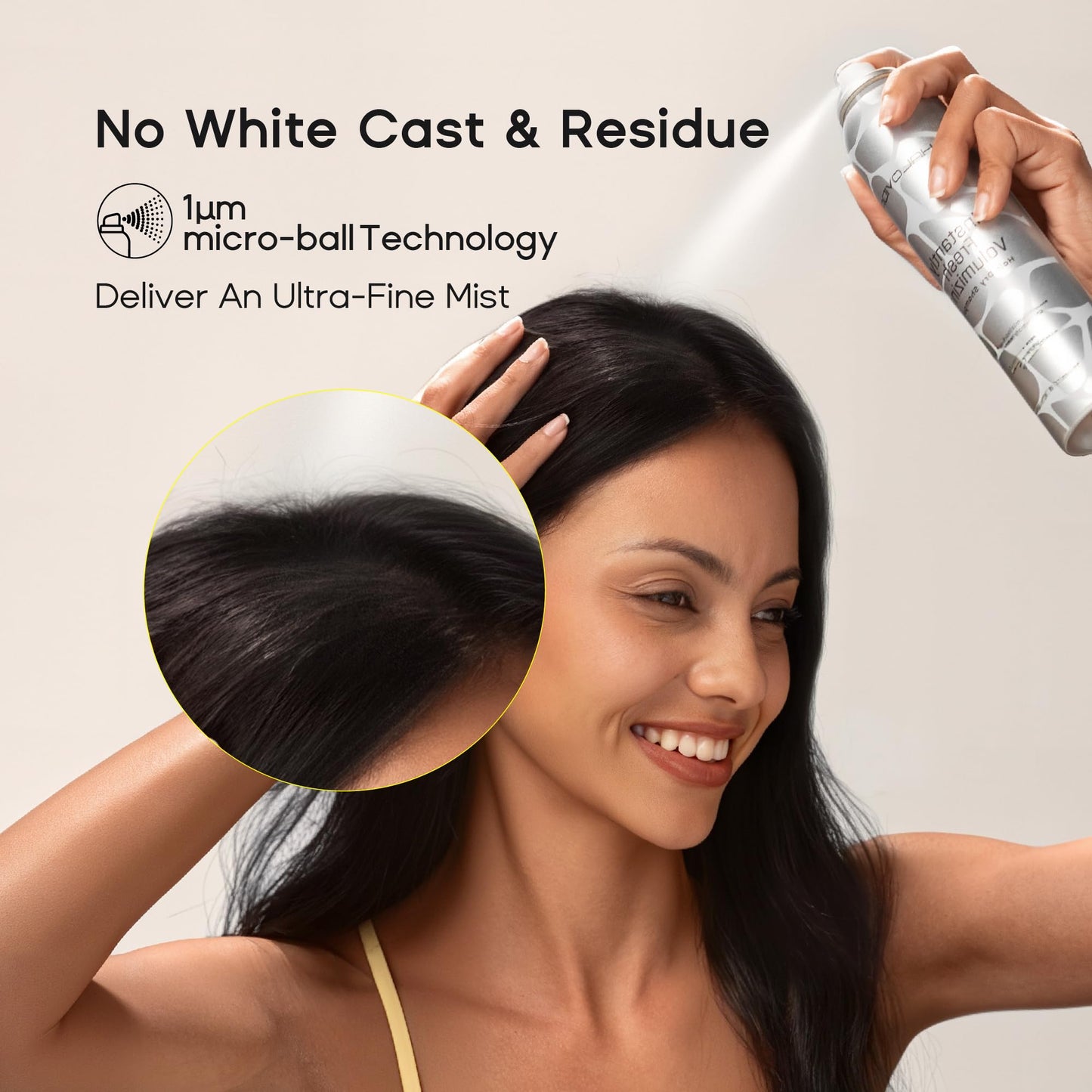 HALOVIDA Dry Shampoo for Women, Invisible Dry Scalp Shampoo Spray for Dark Hair Leaves No White Residue, Absorb Oils, Volumizing & Refresh Hair for 72 Hours, 5.07 Fl Oz