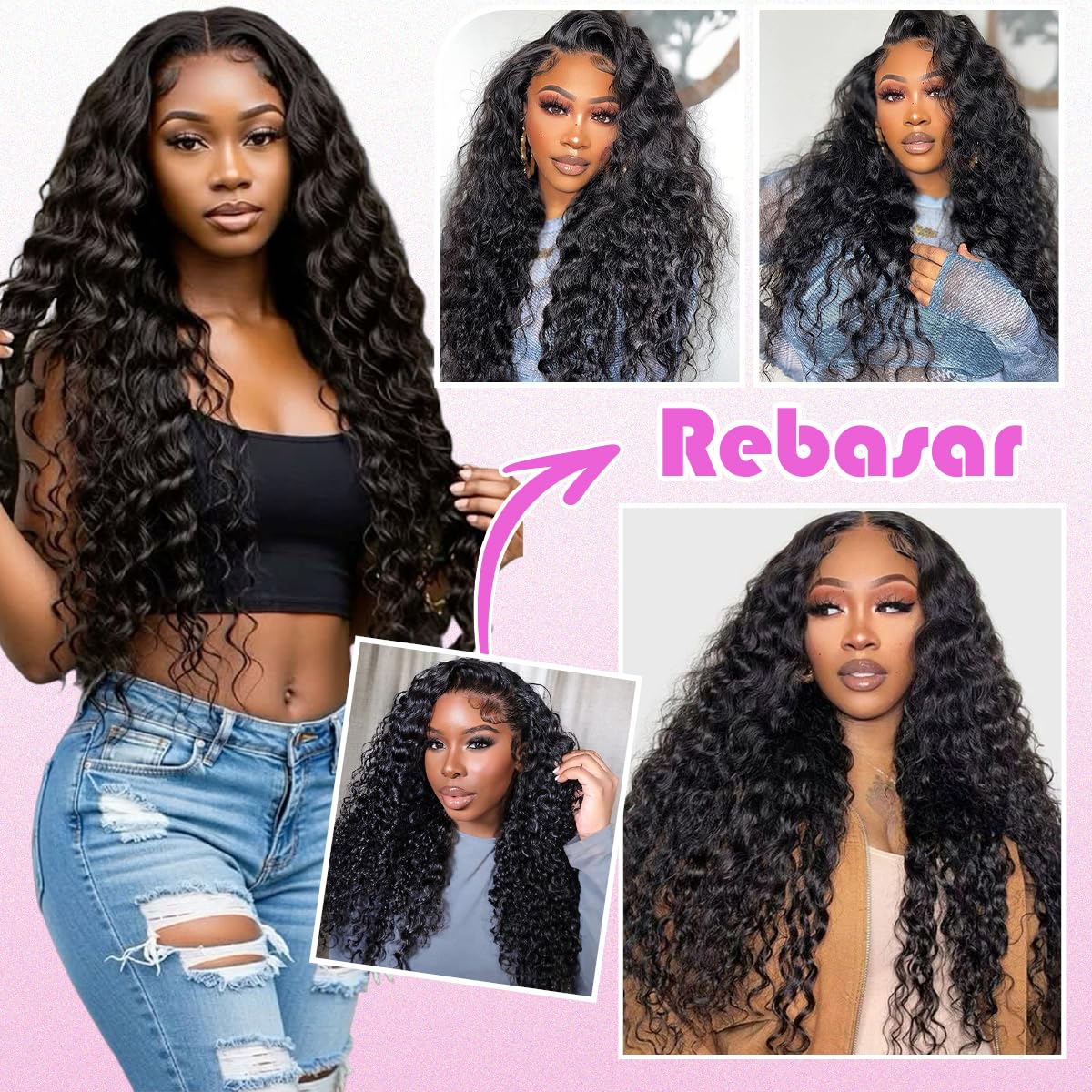 4x4 Hd Lace Closure Human Hair 20 Inch Free Part Deep Wave Closure Virgin Remy Curly Human Hair for Women Transparent Lace Closures Pre Plucked Natural Black
