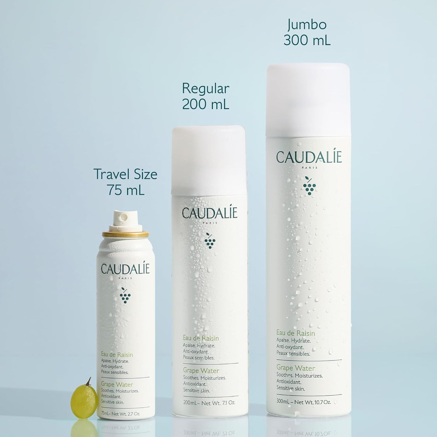 Caudalie Grape Water Face Mist - Hydrating Antioxidant Spray for All Skin Types | Sensitive Skin Safe