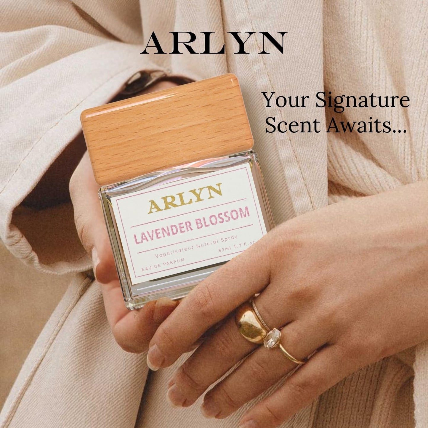 ARLYN Lavender Blossom Eau De Parfum Inspired by Y.S.L Li.b.re, Long-Lasting Perfume for Women, Vegan & Eco-Conscious with Clean Ingredients, Plum,Peach and Vanilla - 50ml / 1.7 oz