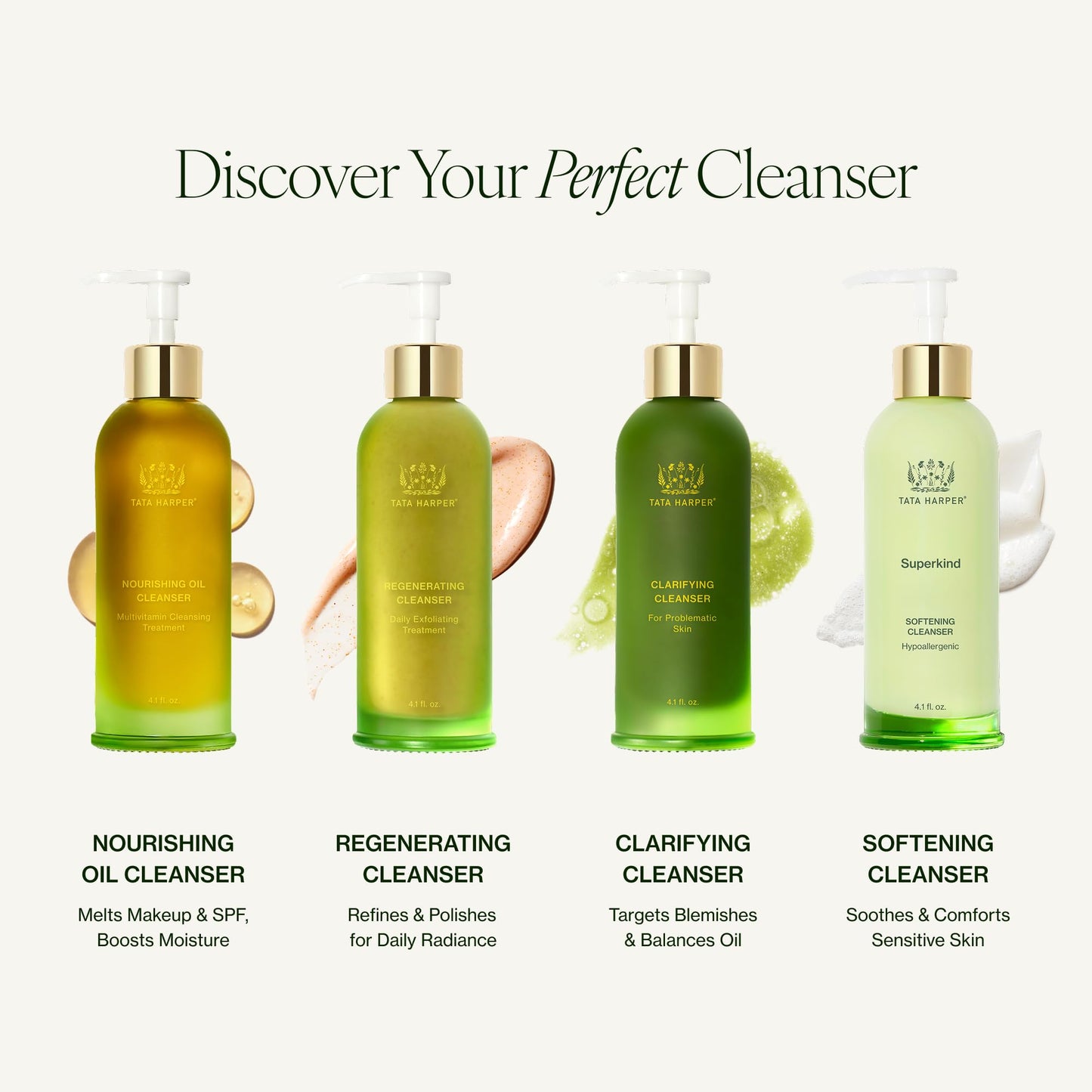 Tata Harper Clarifying Cleanser, Foaming Gel Cleanser for Blemish-Prone Skin, Sulfate-Free, Oily Skin Face Wash, Natural Skincare, 50ml