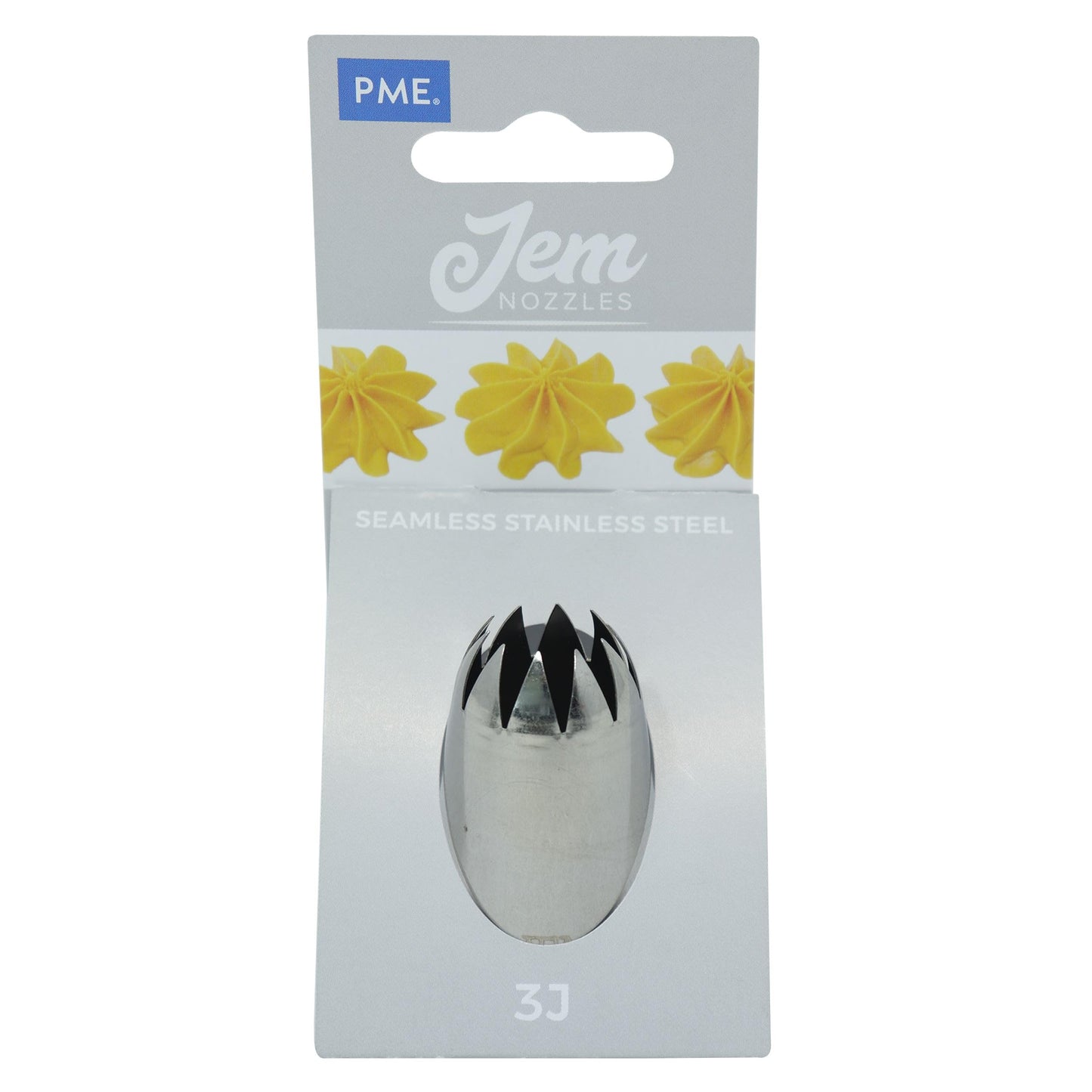 JEM Large Curved Star Savoy Piping Nozzle, Decorating Tip, no. 3J