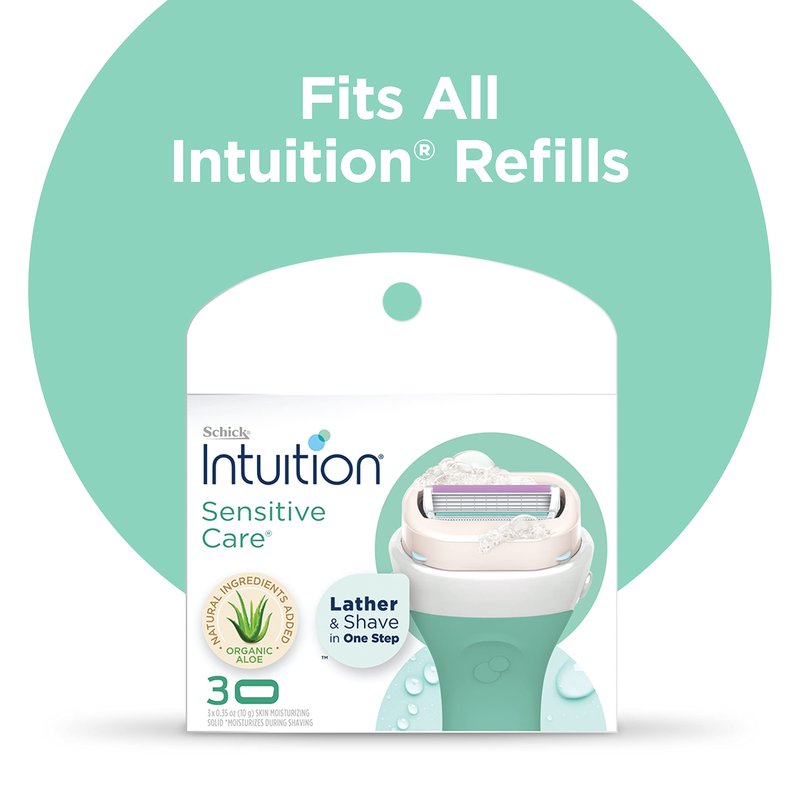 Schick Intuition - Lather & Shave In One Stop - Spring Bloom with Shea Butter, Fresh Floral Scent - Women's Razor Blade Refills - 3 Ct Pack of 4 = 12 Cartridges